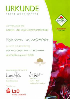 Publikumspreis der RHODO 2018 in Westerstede!